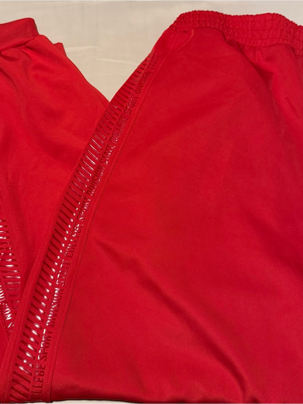 Women’s Red Track Jogger with Gloss Trim